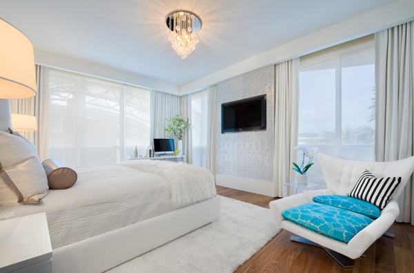 Rèm trắng tinh tế cho phòng ngủ