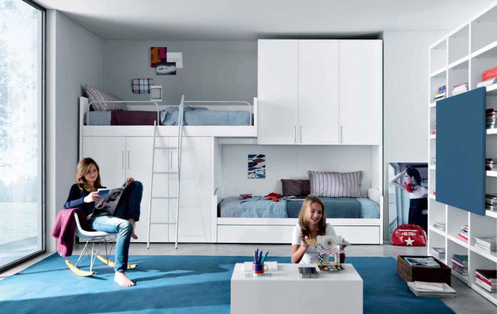 Tiết kiệm không gian giường ngủ phòng trẻ em