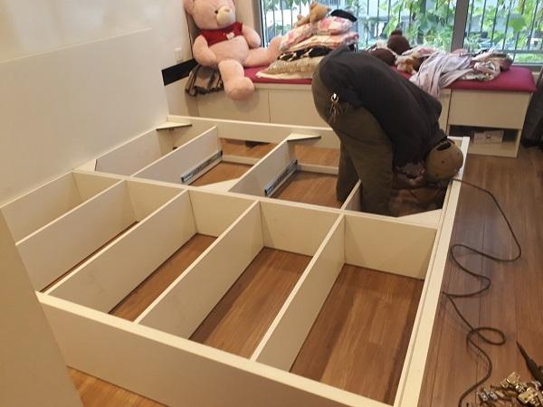 cấu tạo giường gỗ công nghiệp