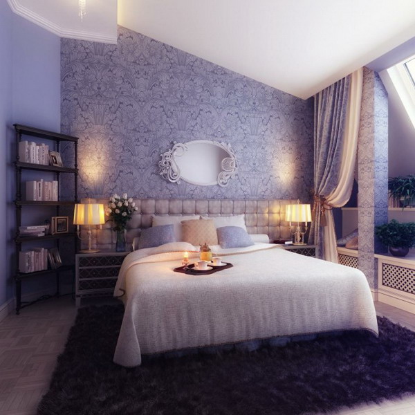 Trang trí phòng ngủ với giấy dán tường