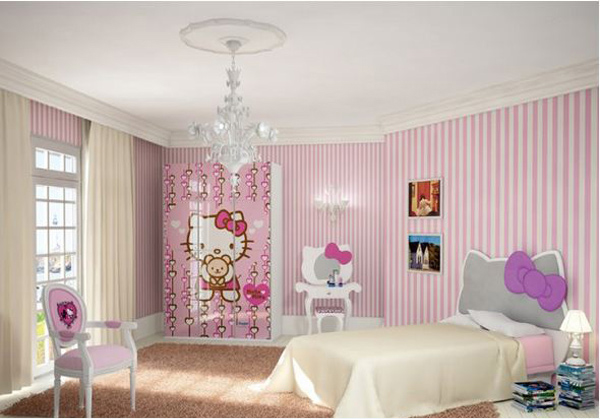 Phòng ngủ năng động cho bé gái