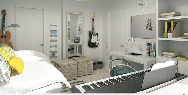 Phòng ngủ năng động cho bé gái