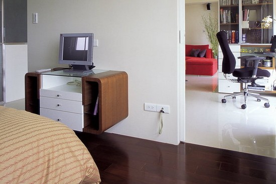 Thiết kế phòng ngủ và phòng khách liền kề